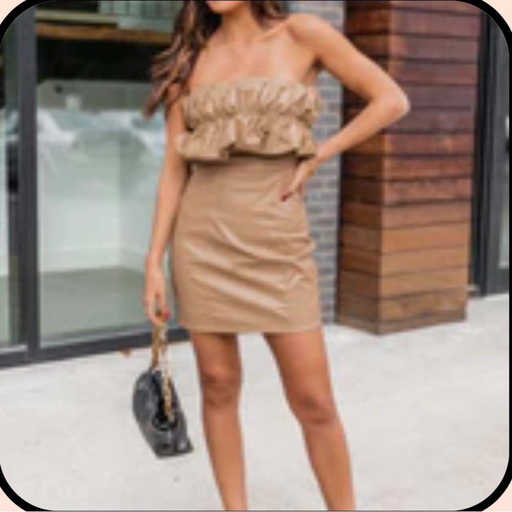 Vegan leather mini dress *NWT*
